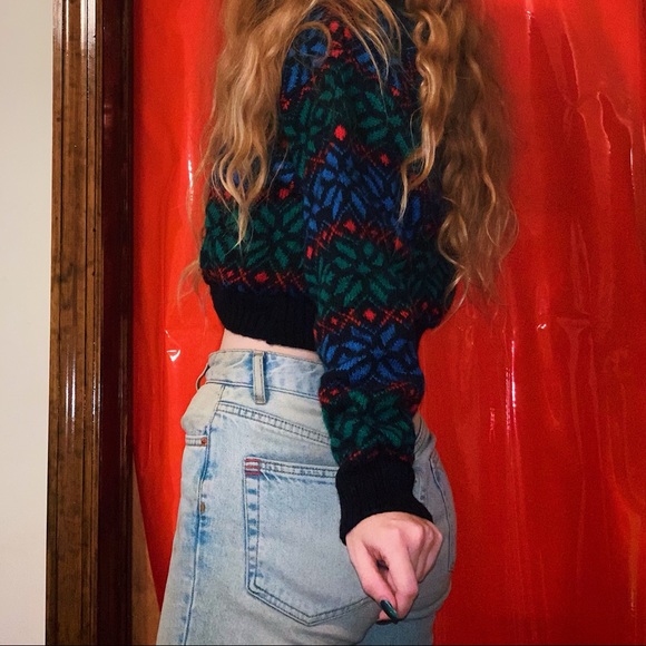 CROPPED 80S VINTAGE SWEATER - Picture 2 of 8